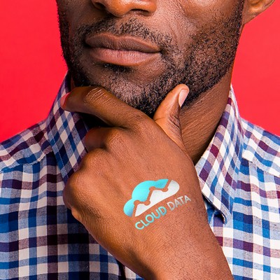 2" x 3" Custom Metallic Temporary Tattoo